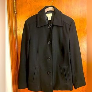 Black pea coat size S